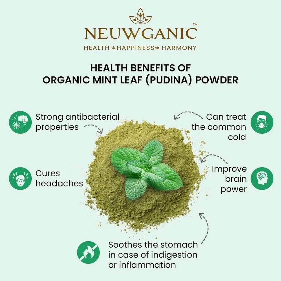 Neuwganic Organic Mint Leaf Pudina Powder 450gm