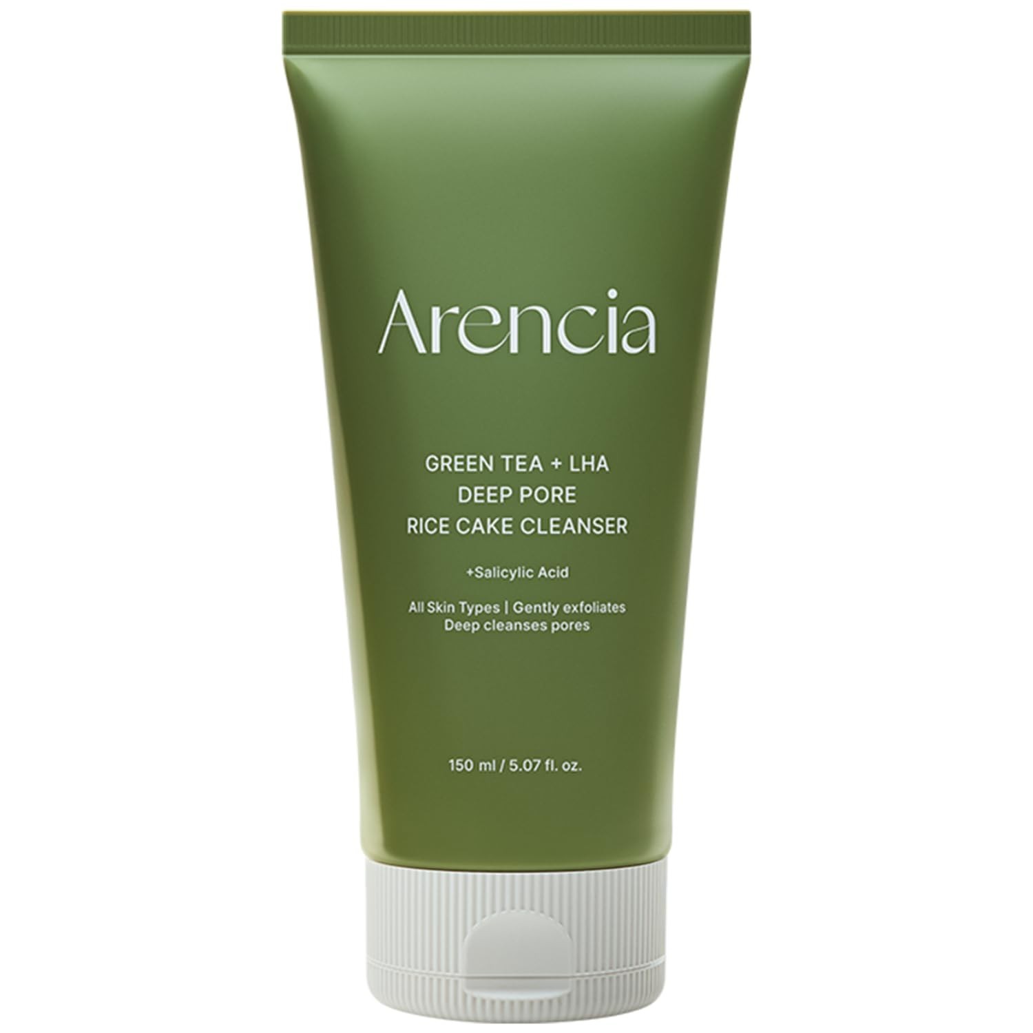 ARENCIA Rice Cake Cleanser, Green Tea + LHA Deep Pore Cleansing Face Wash,…