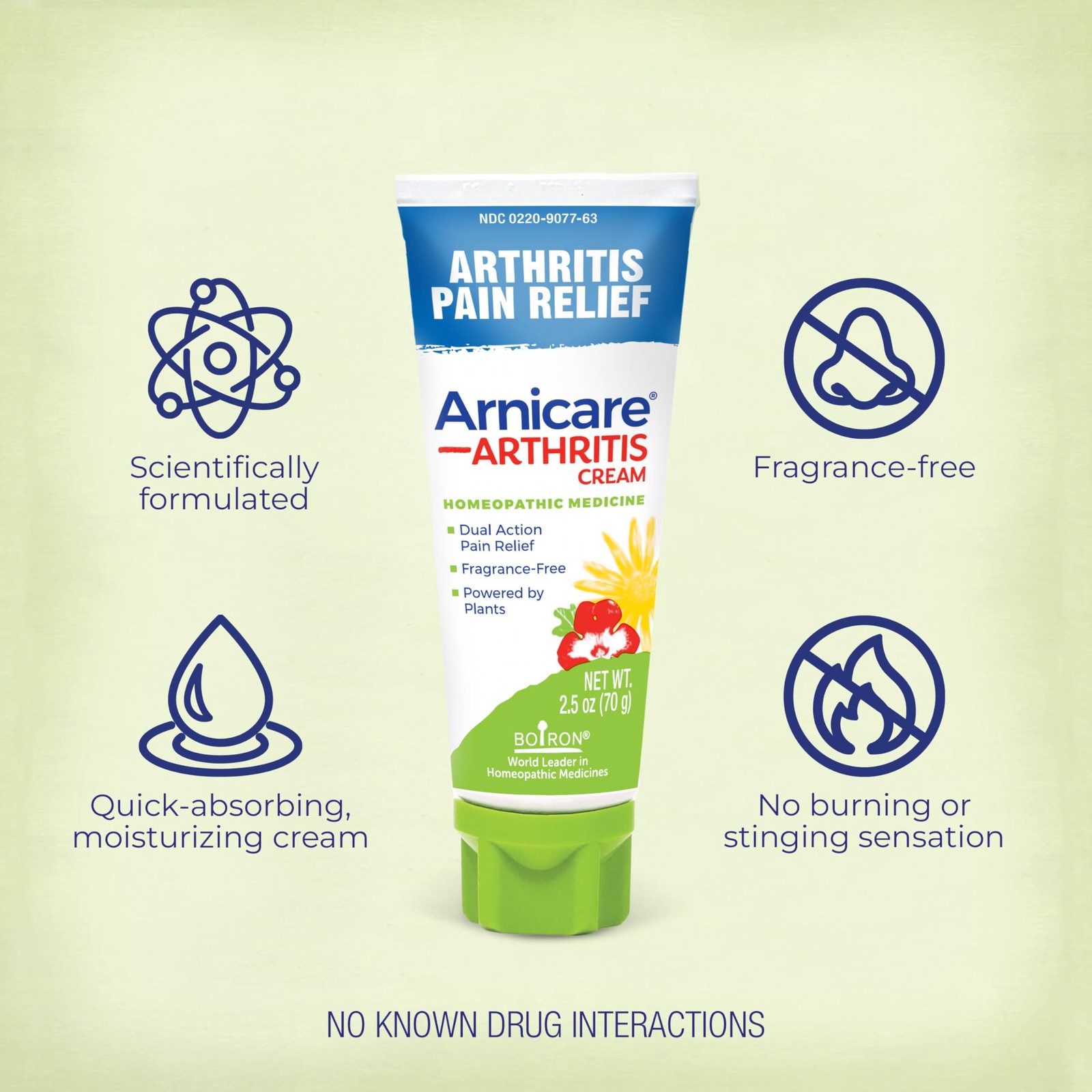Arnicare Arthritis Cream 25 Oz Dual Action Pain Relief Plant Based Formula