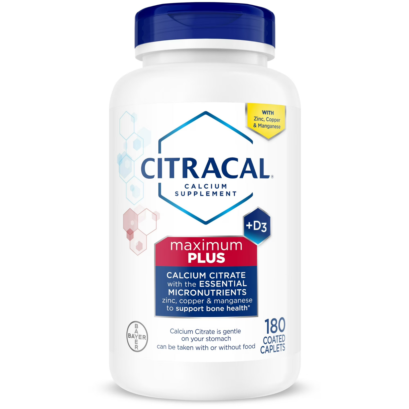 Citracal Maximum Plus Calcium Supplement with Vitamin D3 for Bone Health 180 C C