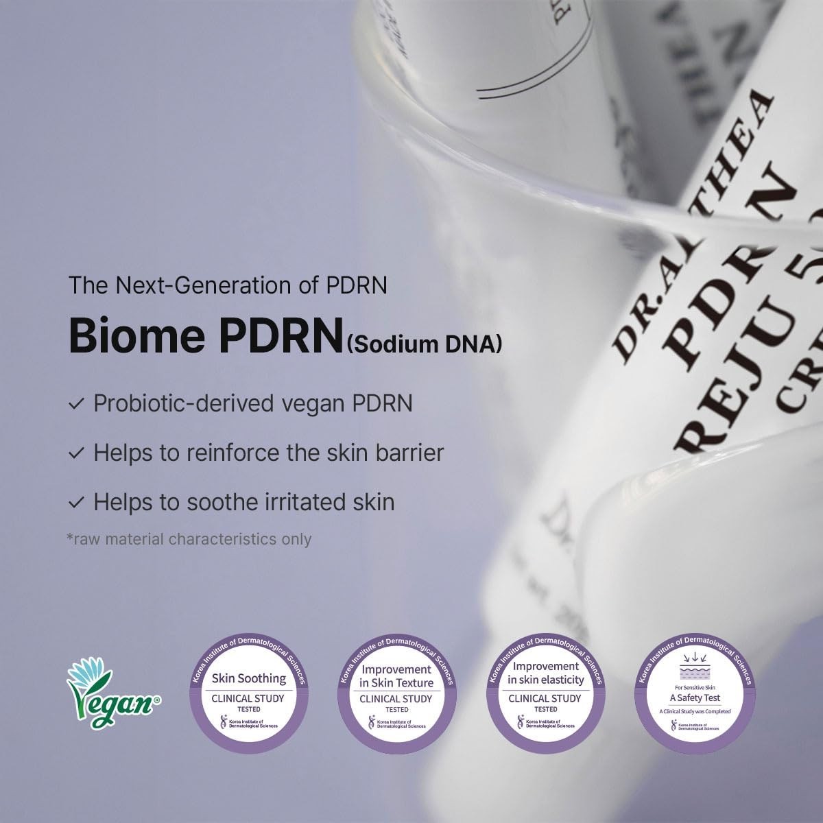 Biome PDRN Cream for Skin Relief & Hydration: Korean Skincare – 0.7 Fl Oz