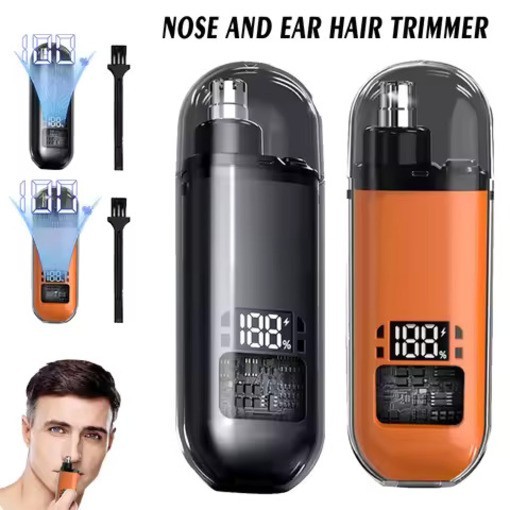 Nose Ear Hair Trimmer for Men USB-C Rechargeable Portable Grooming Kit Compact