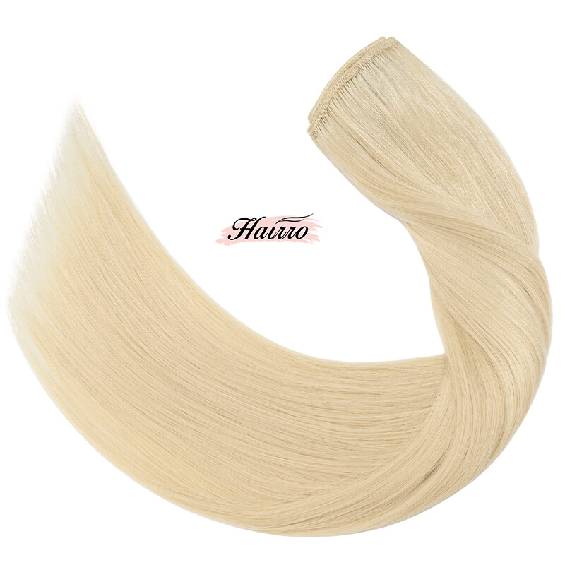 Super Soft Clip In Extensions 100% Real Remy Human Hair 8 Pieces 18Clips Blonde