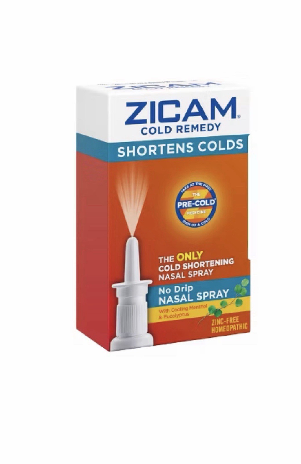 Zicam Cold Remedy No-Drip Nasal Spray with Cooling Menthol Eucalyptus, Exp10/26