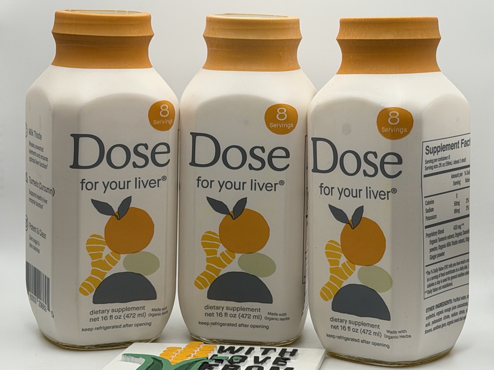 Dose For Your Liver Supplement 3 Bottles 16oz Each Sealed Exp 02/2028.