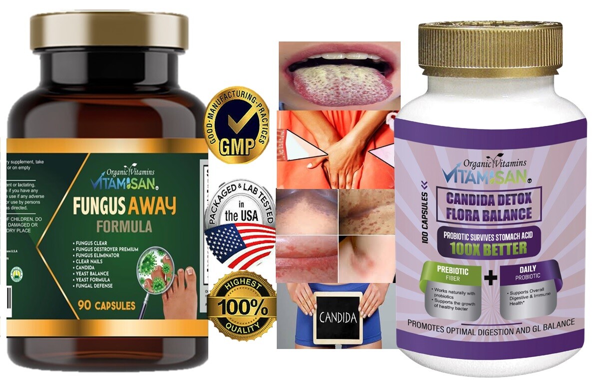 Strength Candida Cleanse Yeast Support cleanser and Detox with Herbs Enzymes 2