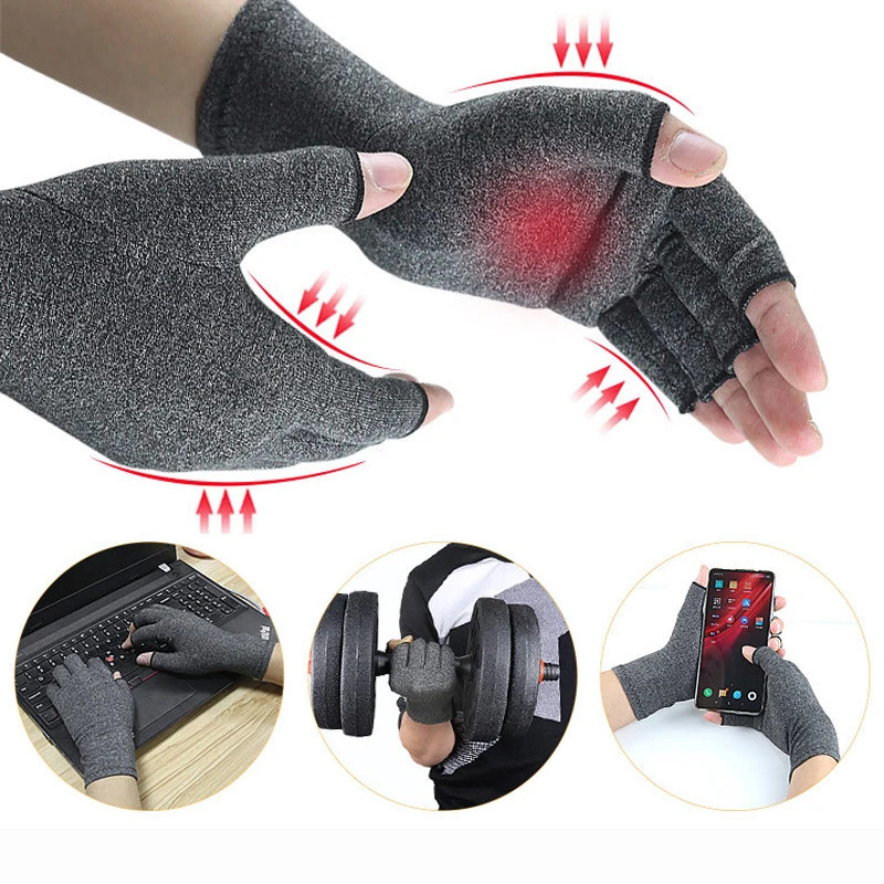 Medical Arthritis Gloves Compression Copper Pain Relief Hand Wrist Support Brace