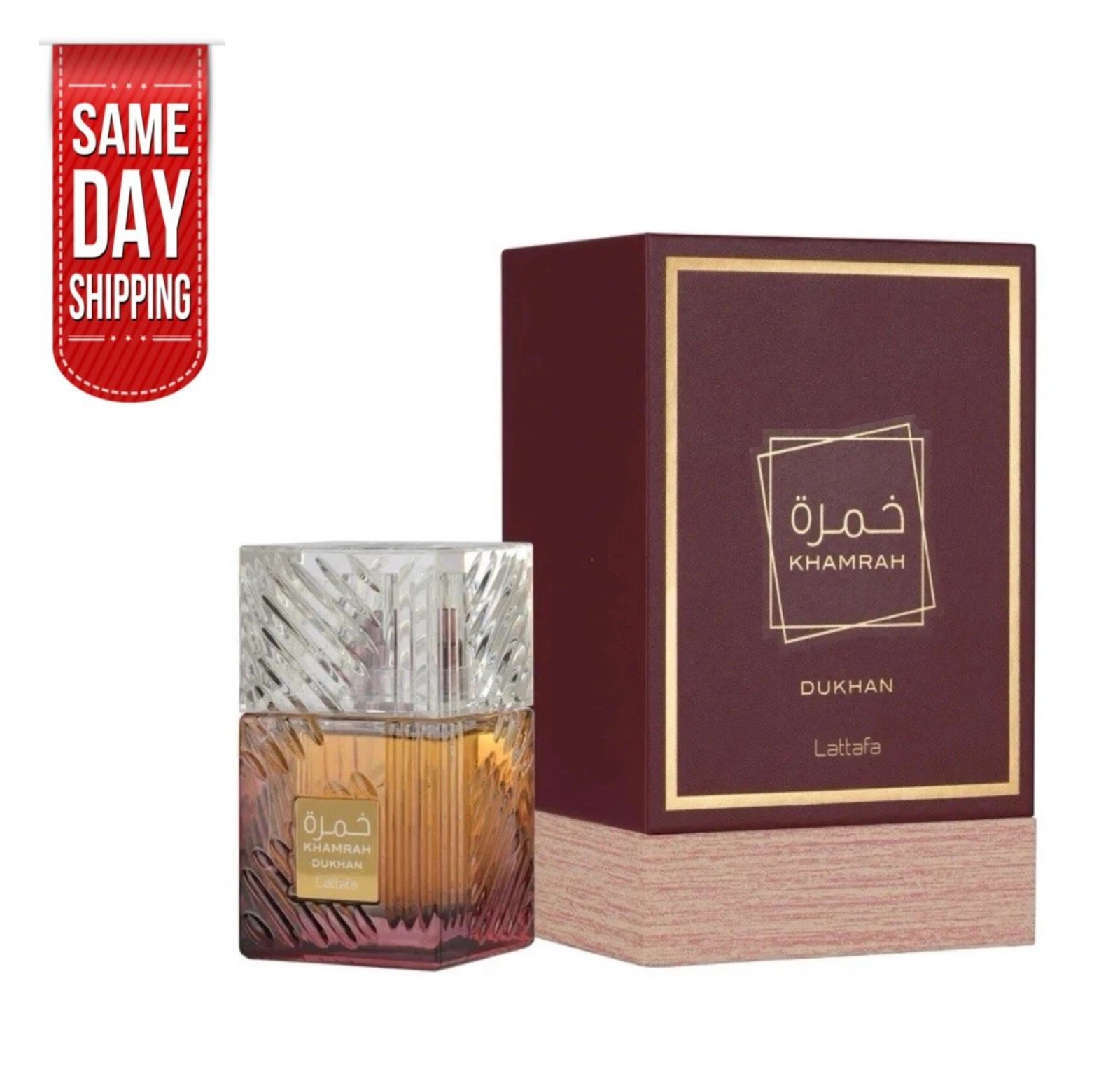 Khamrah Dukhan Lattafa Eau De Parfum Spray 3.4 Oz 100 Ml New