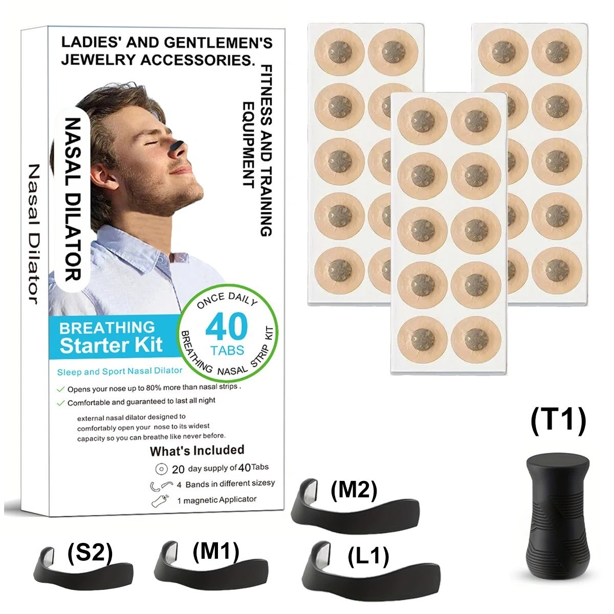 Magnetic Nasal Breathing Strips 90 Pcs