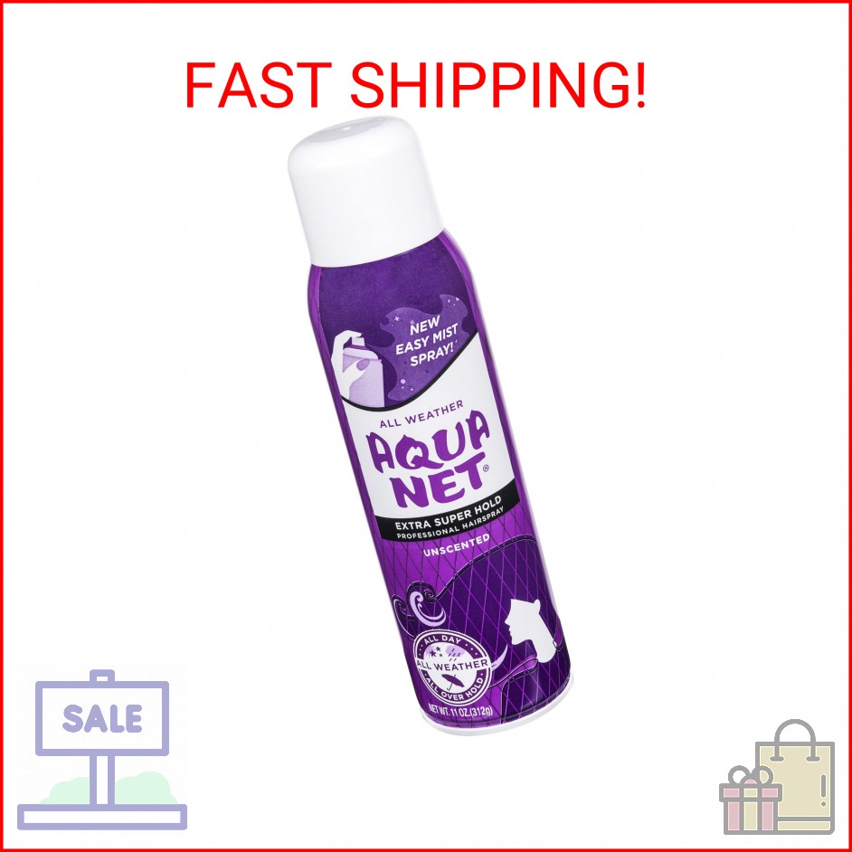 Aqua Net All Weather Professional Hairspray, Extra Super Hold, Unscented, 11 Oz