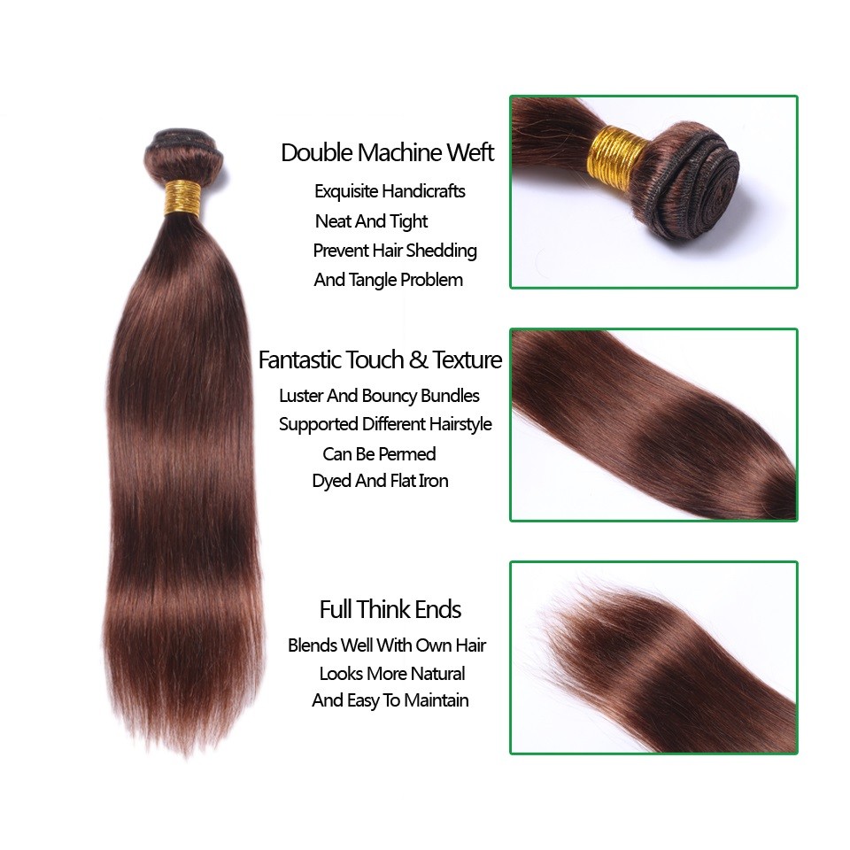 Silky Straight Brazilian Virgin Remy Human Hair Bundle Extra Thick Weave 1 or 3