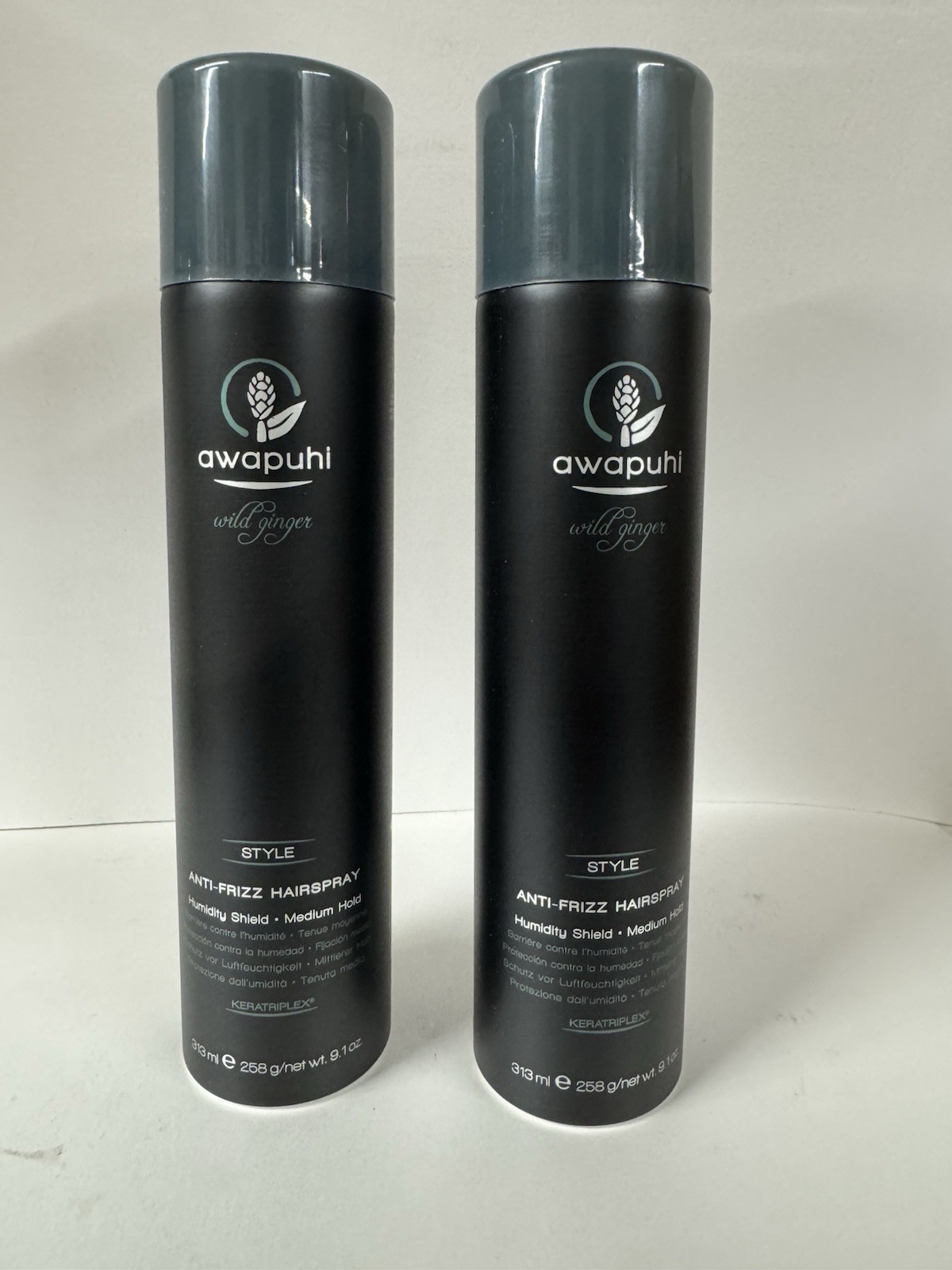 2 PACK —- Paul Mitchell Awapuhi Wild Ginger Style Anti-Frizz Hairspray 9.1 oz