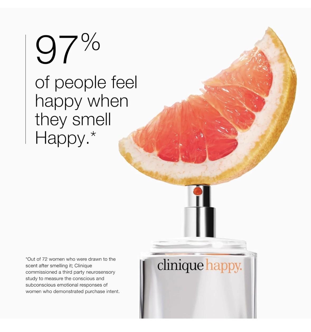 Happy by Clinique Eau de Parfum Spray 3.4 oz – 95% Full