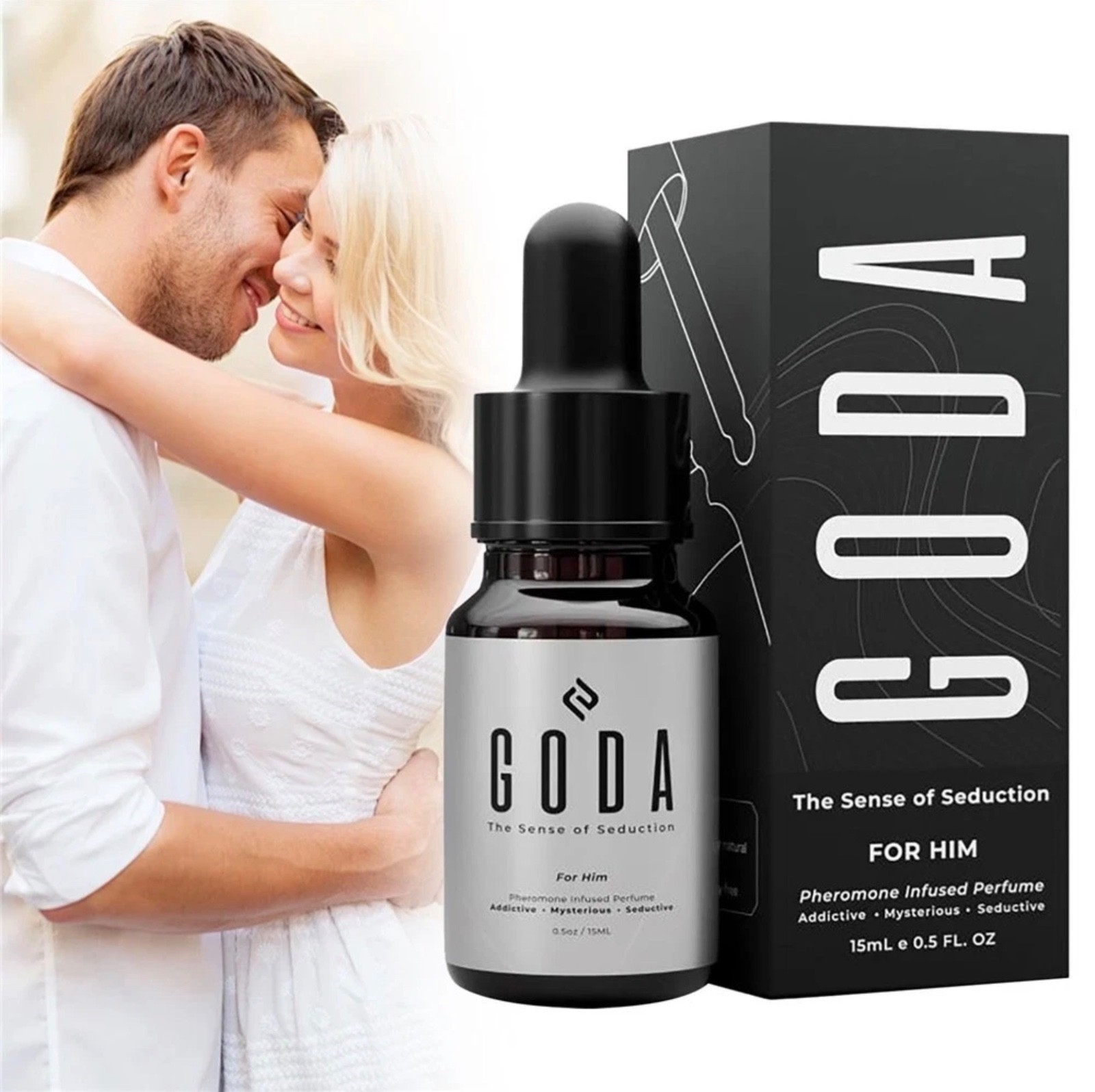 Set Of 2 Goda Pheromone Infused For Him- The Scent Of Seduction .5 Fl Oz ea