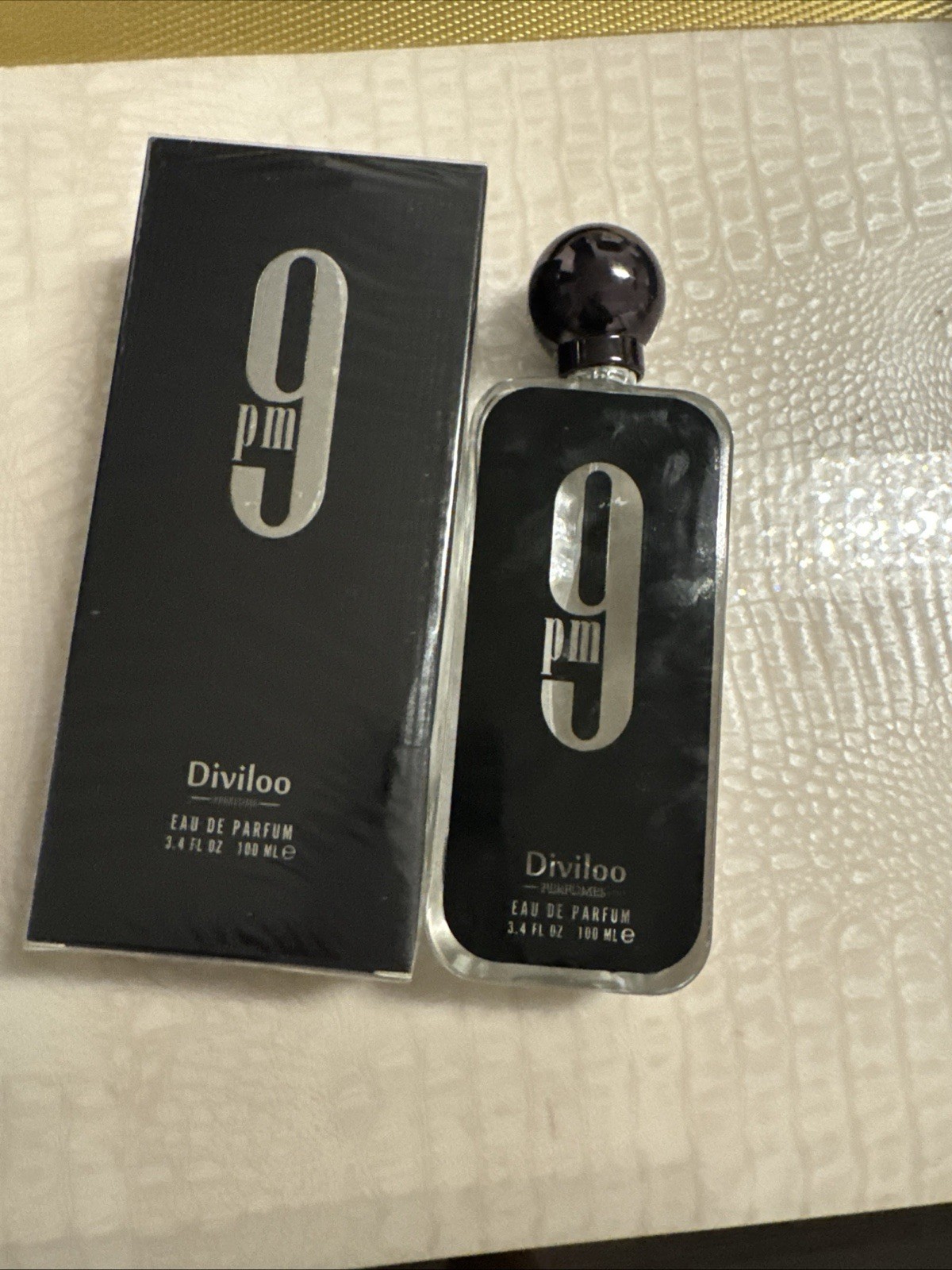 9 PM Diviloo Black EDP for Men 3.4 FL OZ / 100 ML Spray New in Box