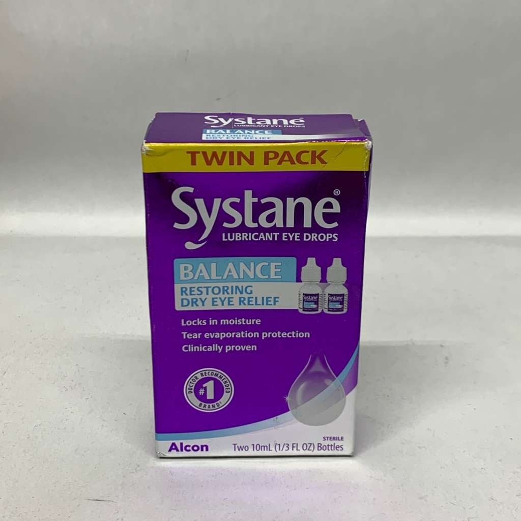 🔥✅ Systane Balance Lubricant Eye Drops Twin Pack 10mL Exp 08/26+