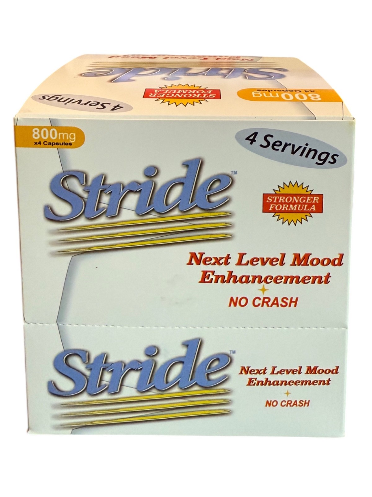 Stride Next Level MOOD Enhancement NO CRASH 800 mg – FULL BOX 48 Servings