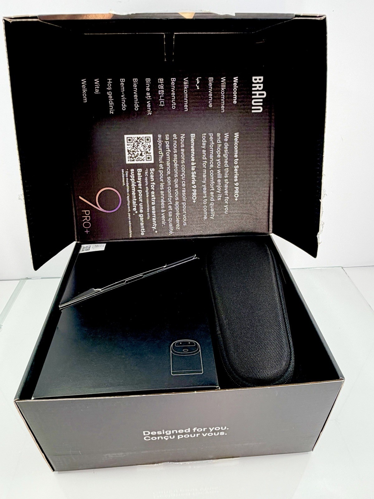 Braun Series 9 PRO+ Electric Shaver SmartCare Center New Open Box Silver 9697CC