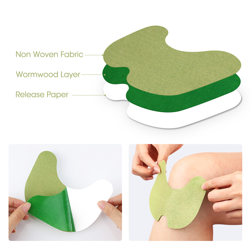 120PCS Knee Relief Patches Sticker Joint Pain Wormwood Ache Plaster Pad Health