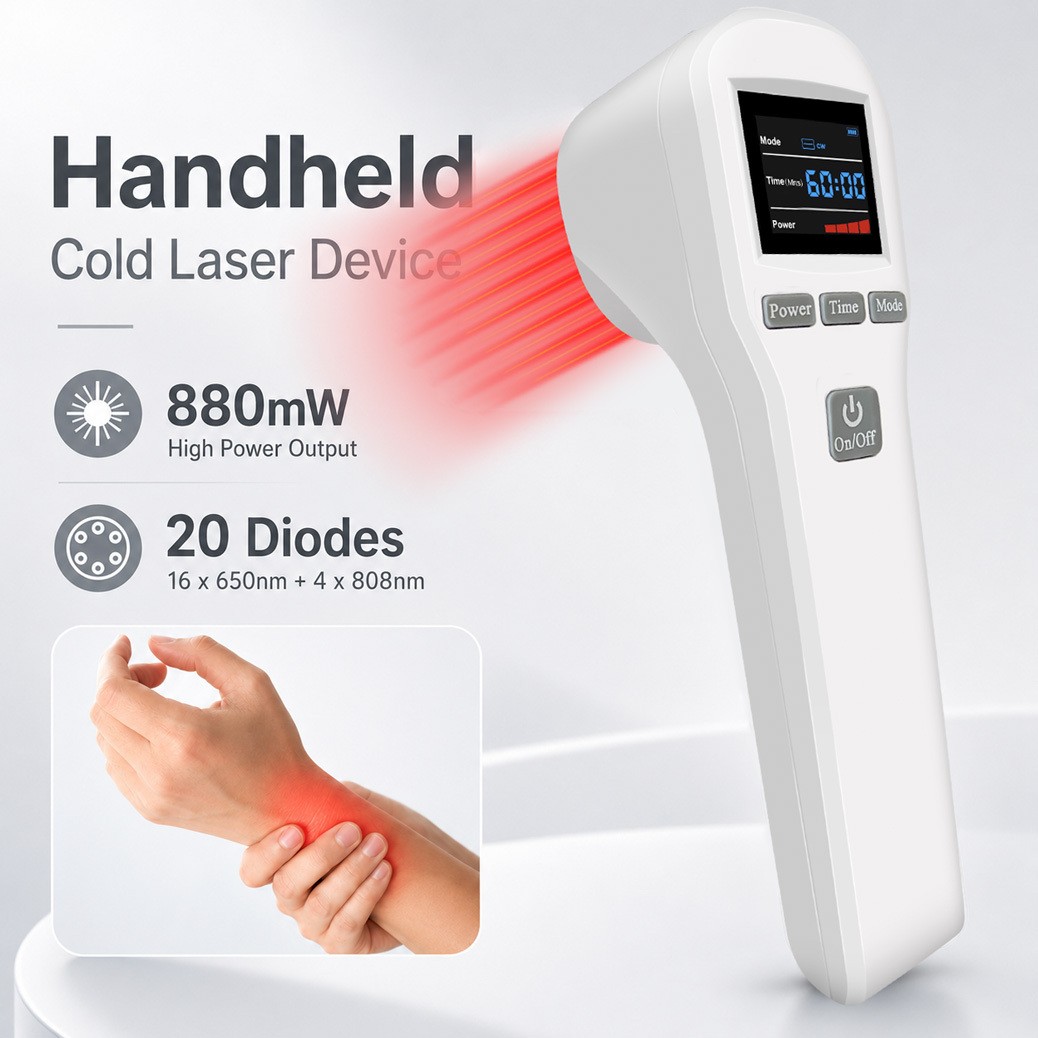 Cold Laser Therapy Red Light LLLT Device for Osteoarthritis Pain Relief 880mW