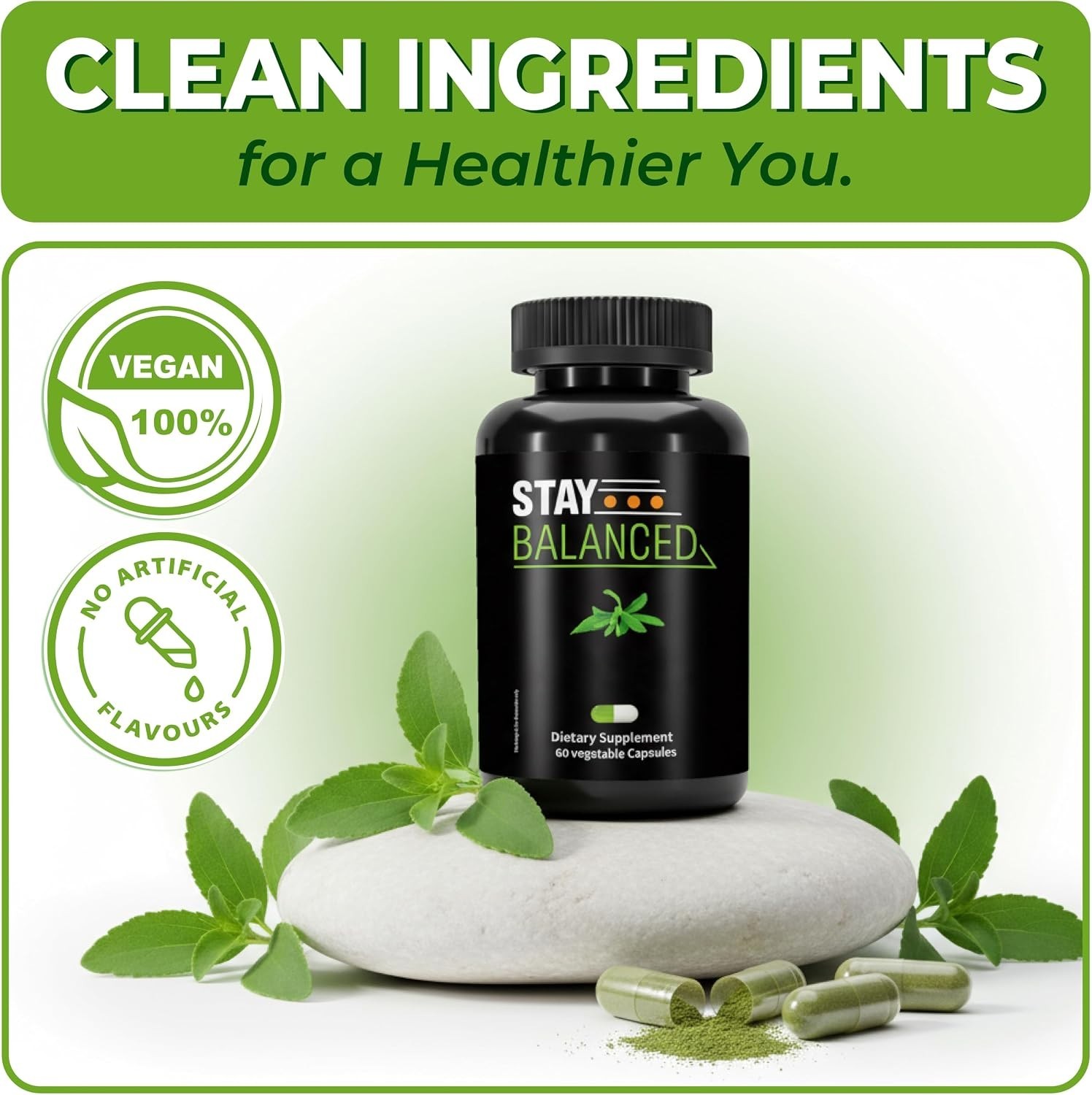 StayBalance Blood Sugar Complex 60Caps – Natural Plant-Based Wellness Supplement