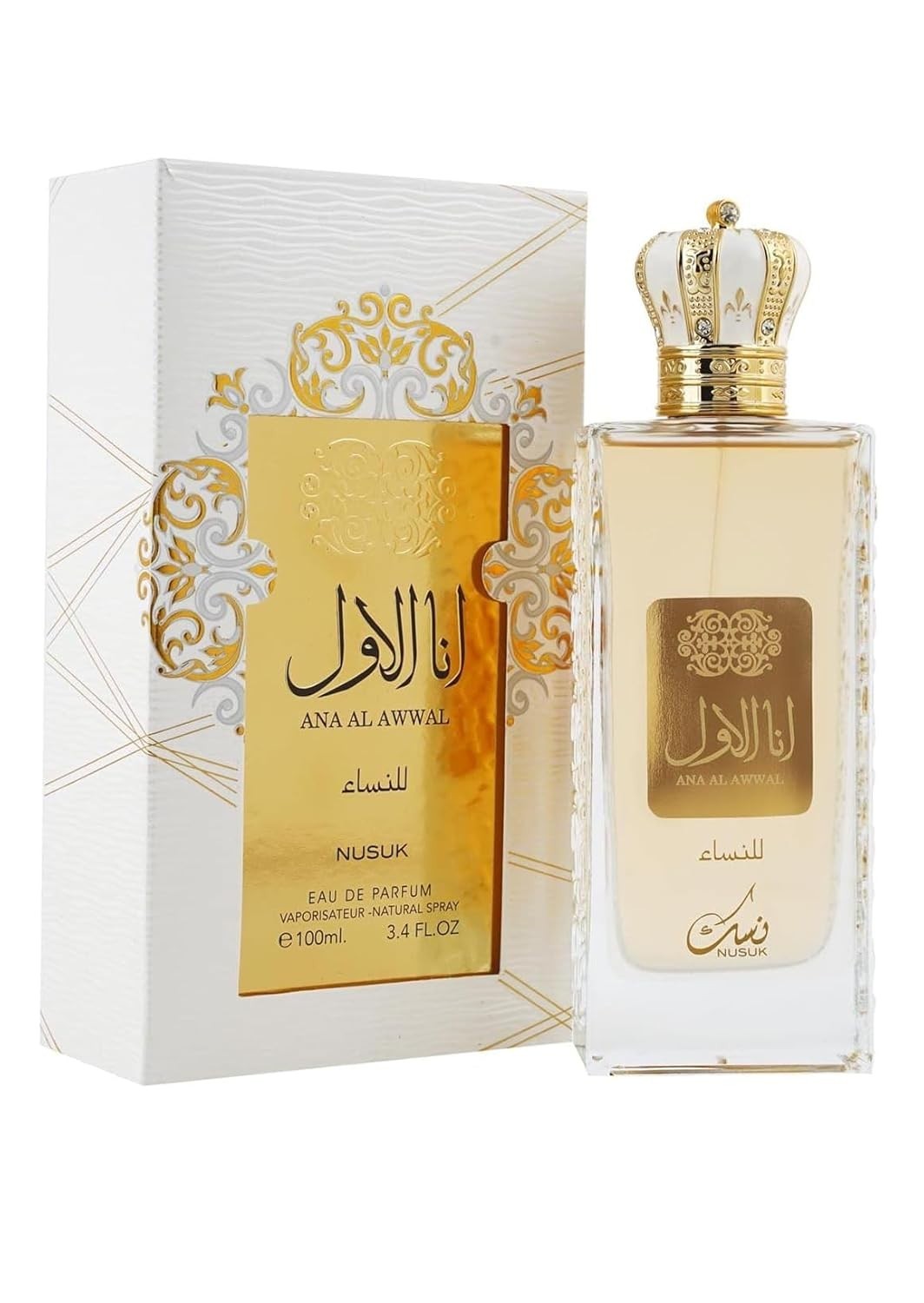 Nusuk Ana Al Awwal Eau De Parfum Spray 3.4 oz 100ml Women’s Floral Fruity Scent