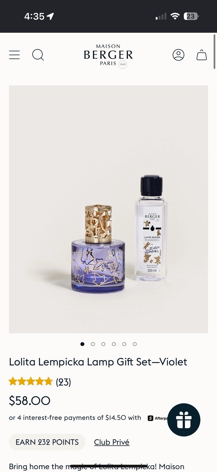 Lolita Lempicka Lamp Gift Set—Violet