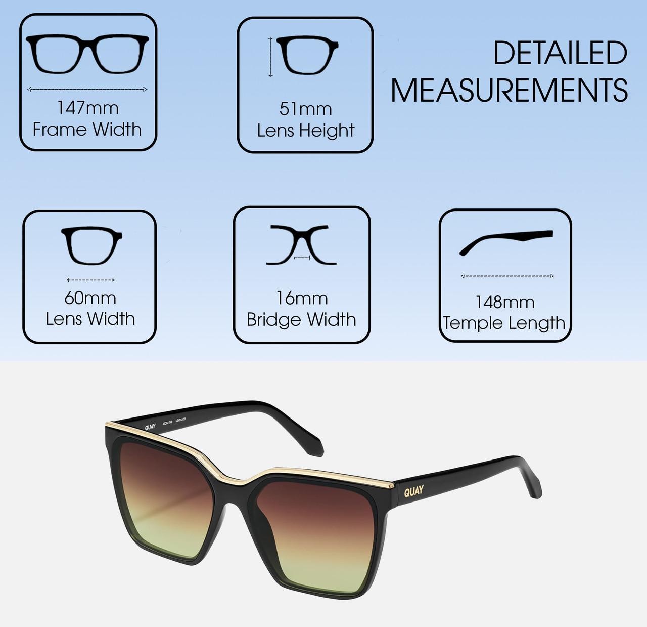 QUAY Australia Level Up Designer Reading Glasses Matte Black Square 60mm