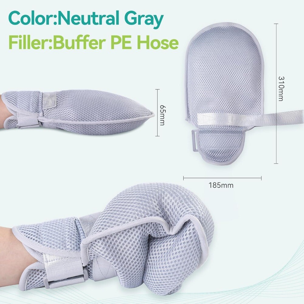 2 Pcs Restraint Gloves for Dementia Patients Elderly Care Autistic Child Safety