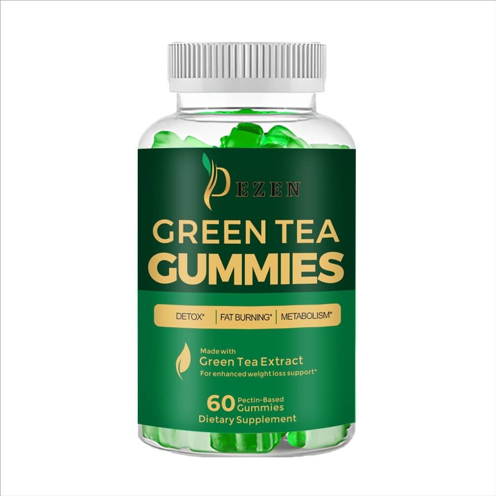 Fat Burner Green Tea Gummies, Metabolism & Weight Loss Supplements 60 Each