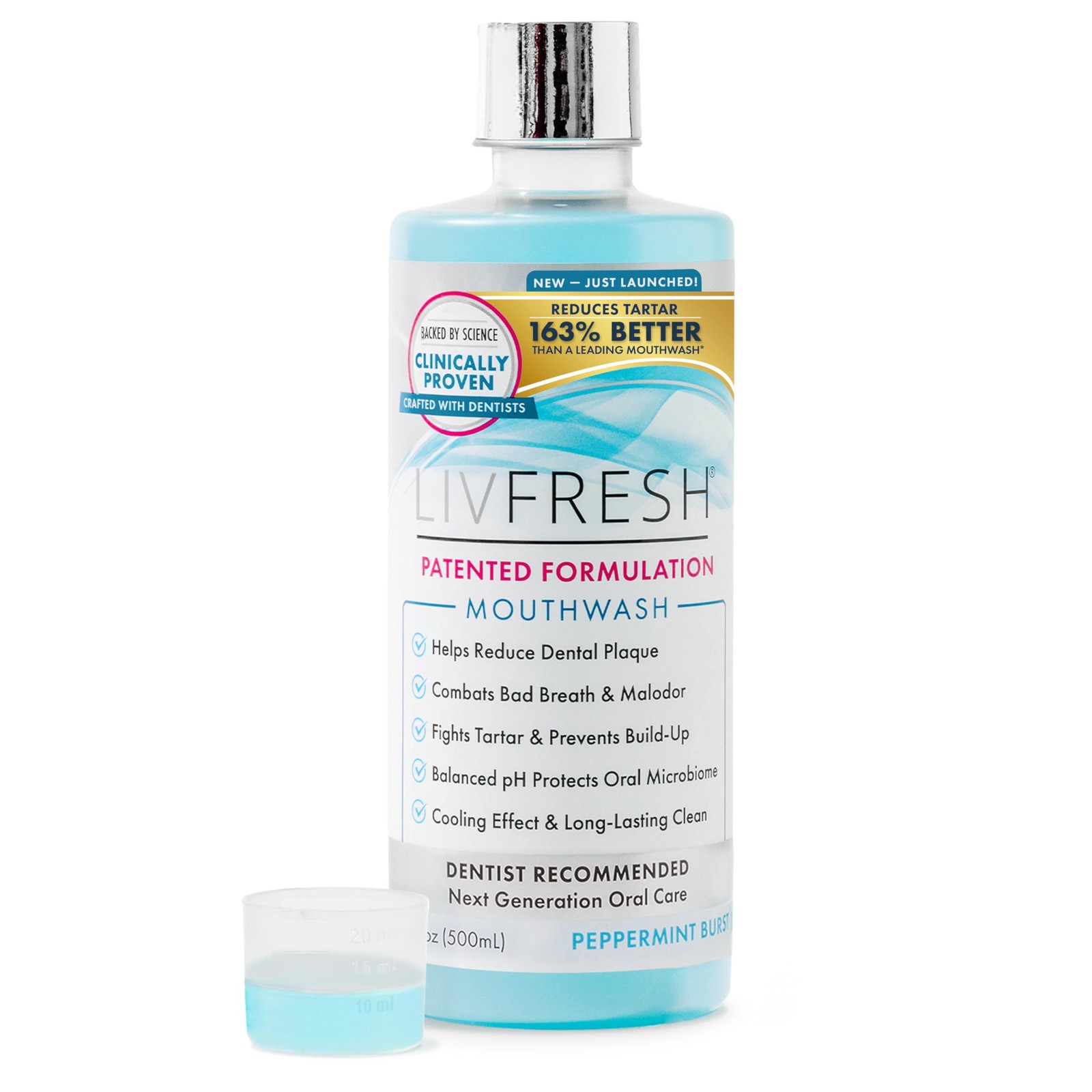 Mouthwash, Clinically Proven, 163% Better Tartar Control, 114% Better Gum Hea…