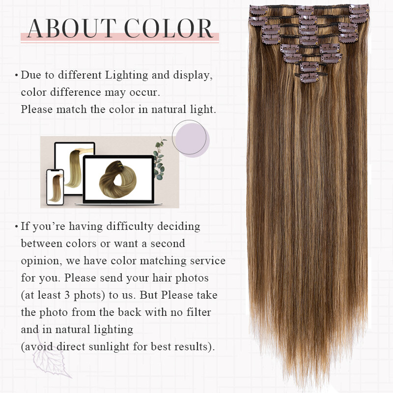 Super Soft Clip In Extensions 100% Real Remy Human Hair 8 Pieces 18Clips Blonde