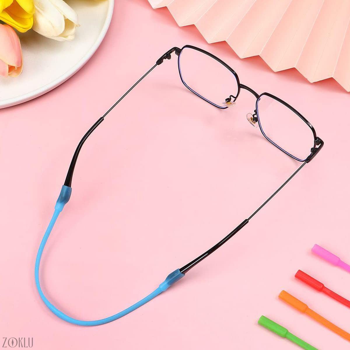 12 Pack Silicone Glasses Strap – 7.8″ Soft 7.8 Inch (Pack of 12), Multicolor
