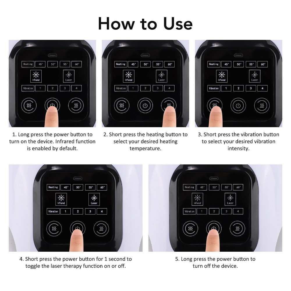 Electric Knee Massager Infrared Deep Heat for Knee Joint Pain Relief Massage