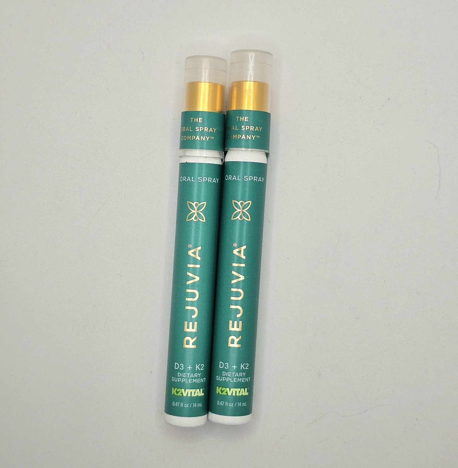 Two Rejuvia D3 + K2 Dietary Supplement Oral Spray 0.47 fl oz Sealed Exp 05/27