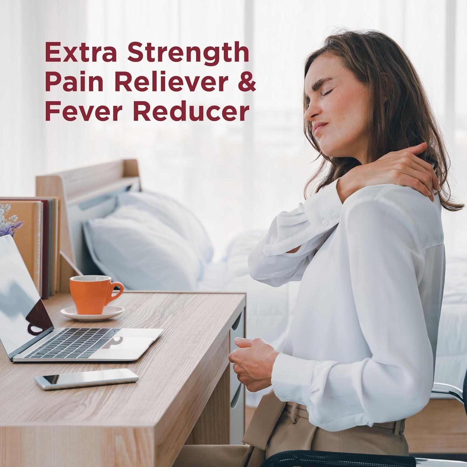 Amazon Basic Care Extra Strength Pain Relief Caplets 500 mg 500 Count
