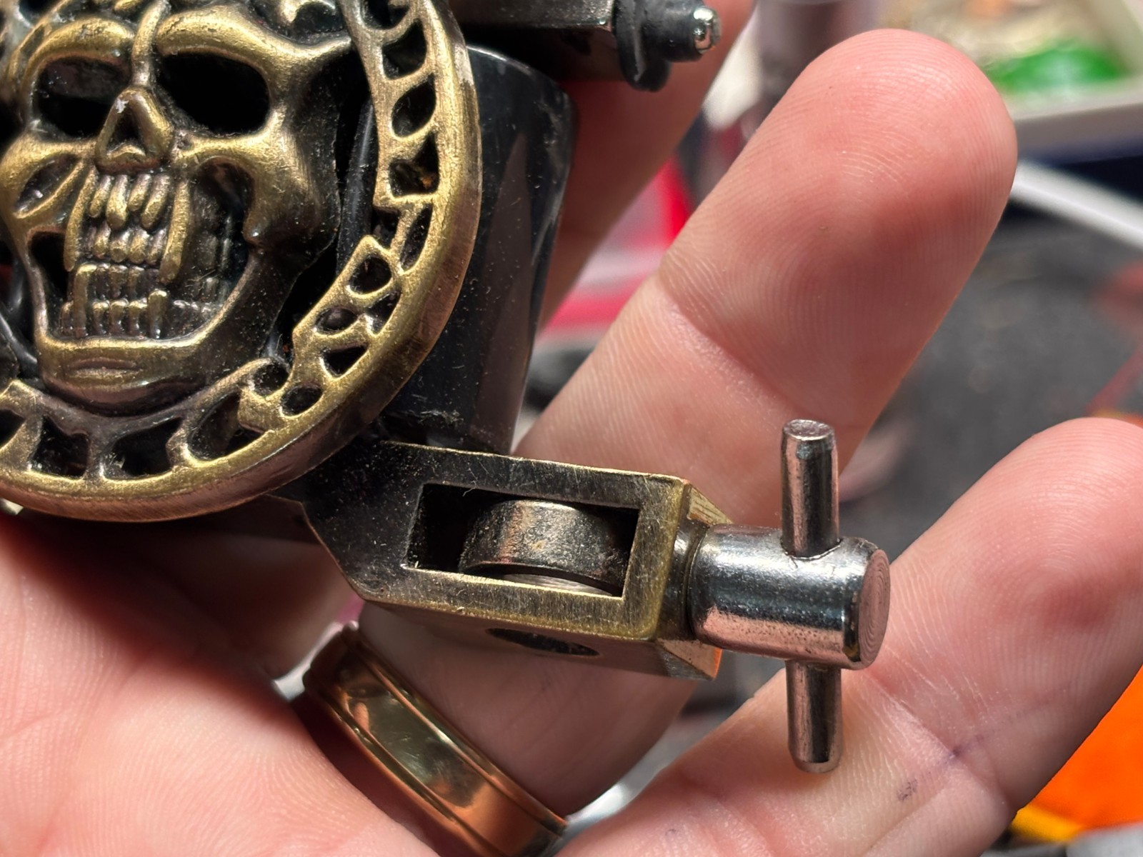 Vtg UNKNOWN Unbrand COIL TATTOO MACHINE Frame Shader Liner Skull PREDATOR Theme