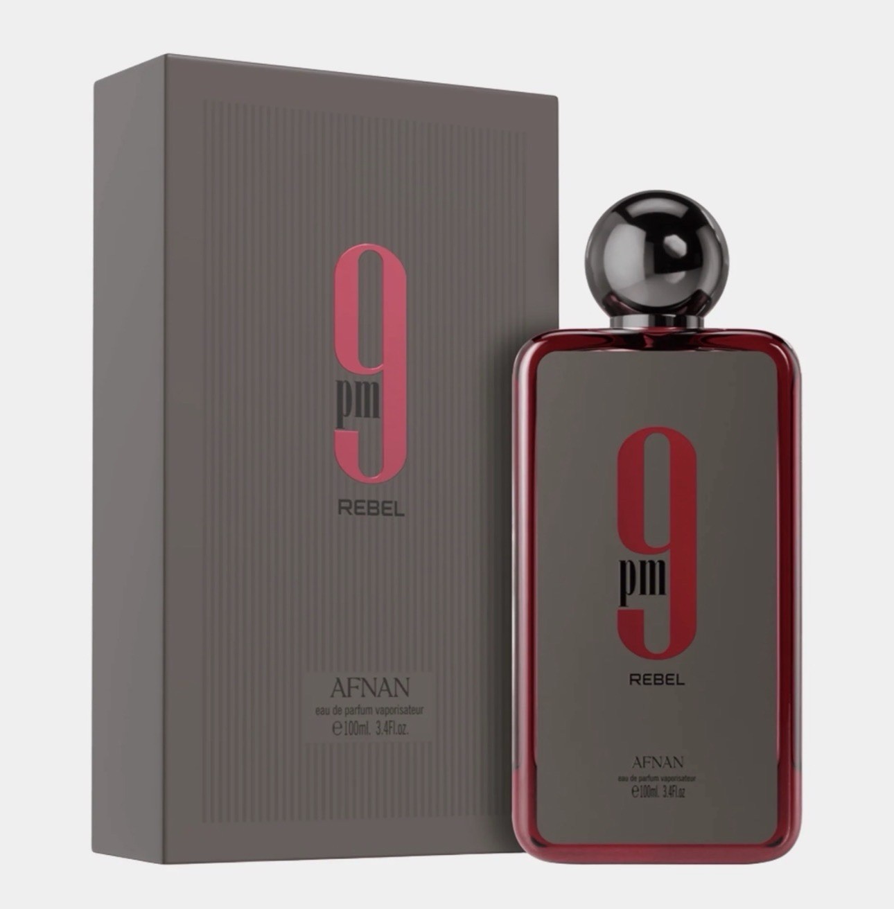 Afnan 9PM Rebel Eau de Parfum Spray 3.4 fl oz (100ml) Regular Size Fragrance