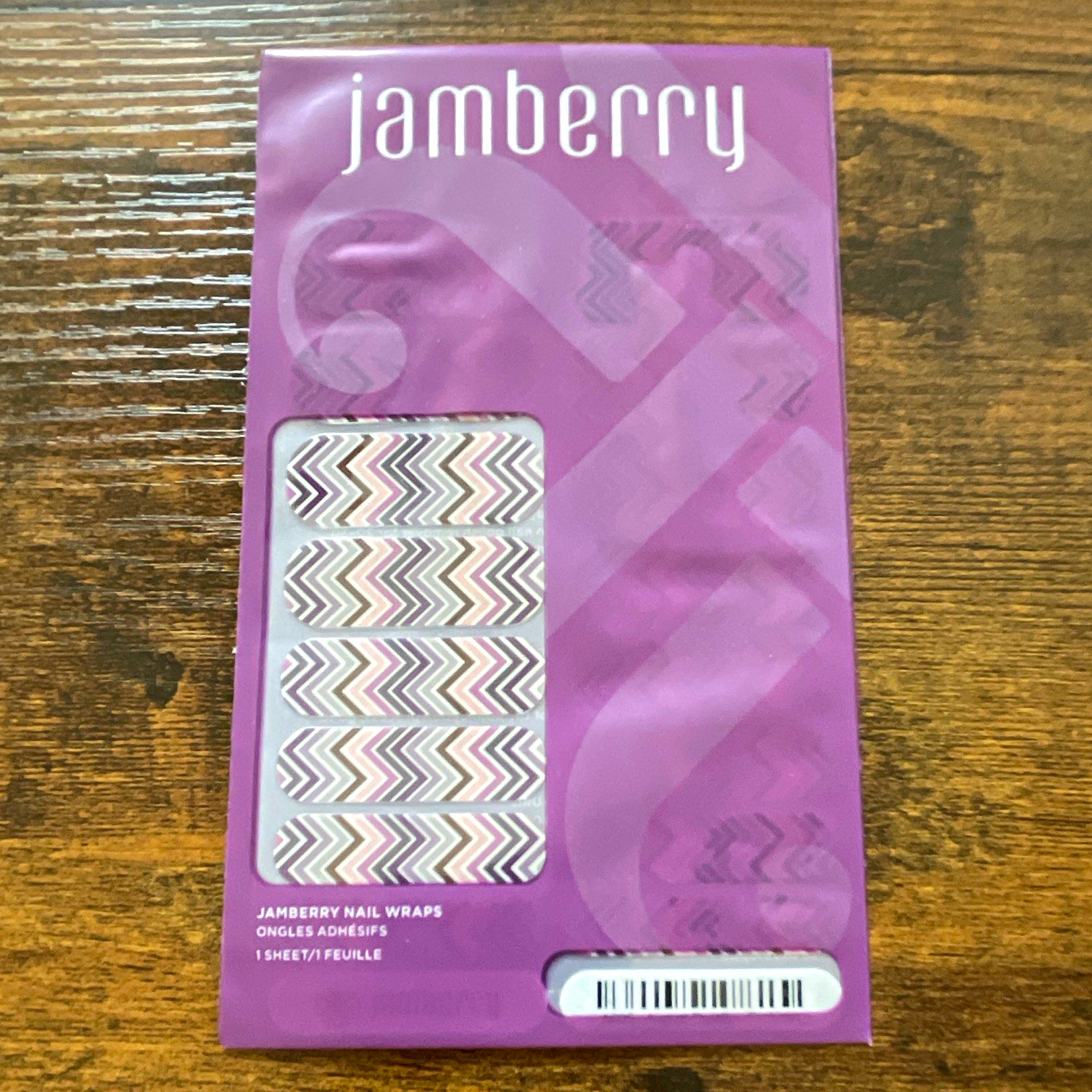 Jamberry Self-Adhesive Geometric Chevron Nail Wraps Multicolor Nail Art Sheet