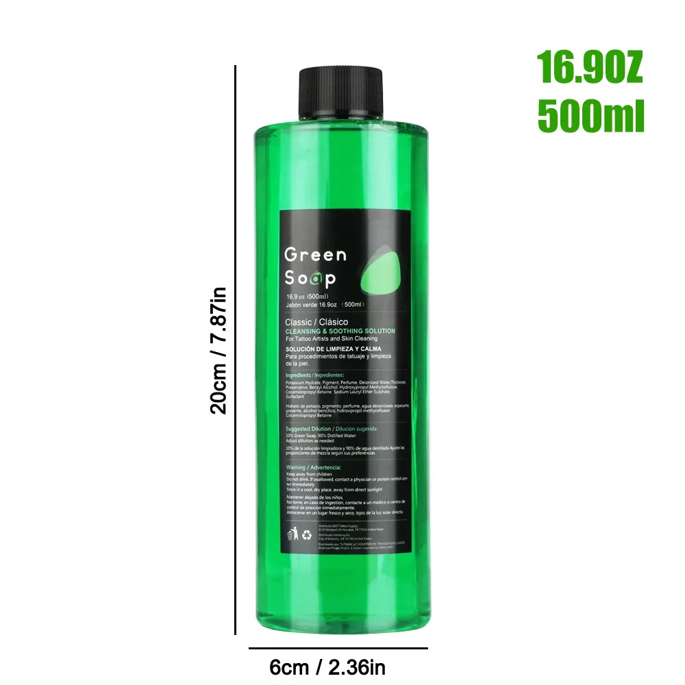 Ultra Concentrated Tattoo Green Soap Cleaning Kit with 150ml Foaming Bottle