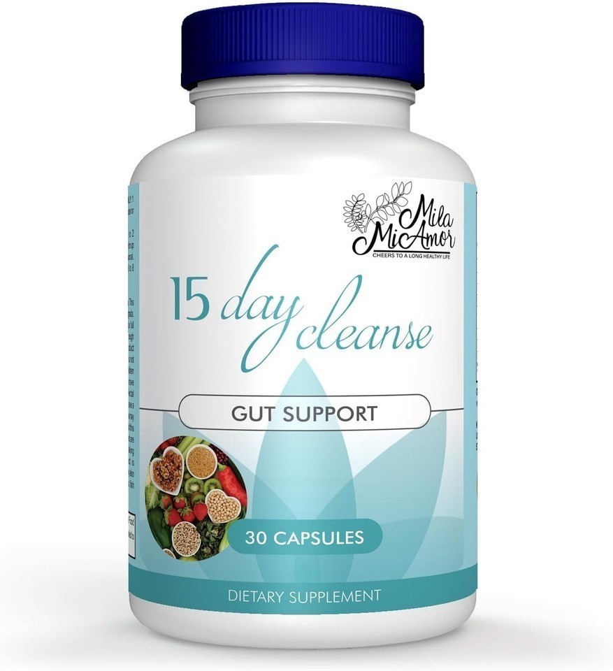 15 Day Gut Cleanse- Gut & Colon Support 30 Capsules Dietary Supplement NEW