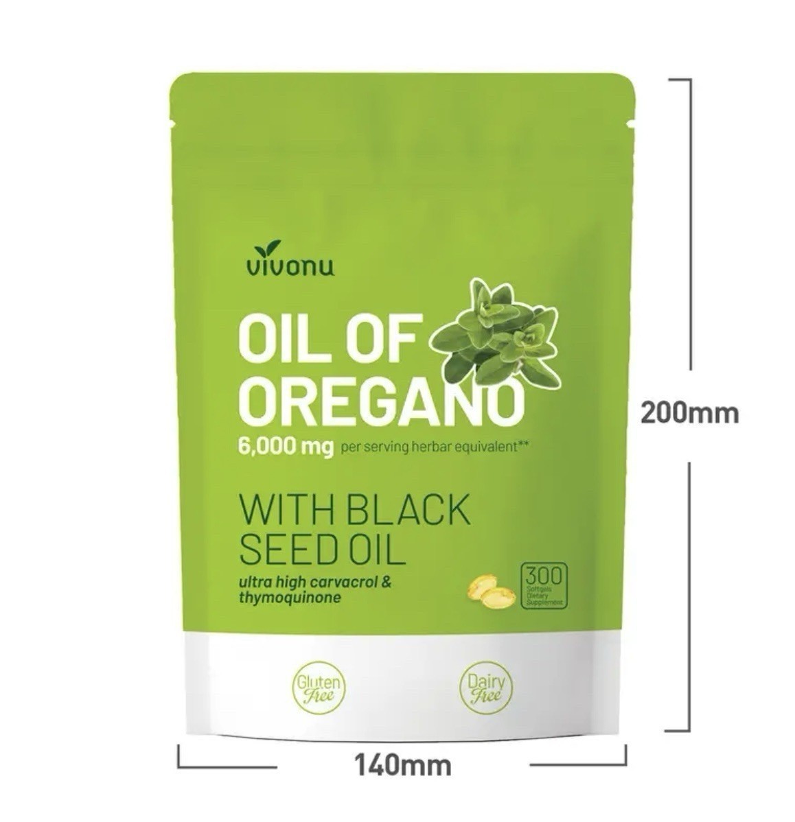 NEW Oil of Oregano Softgels with Black Seed Oil – 6000mg Oregano Oil