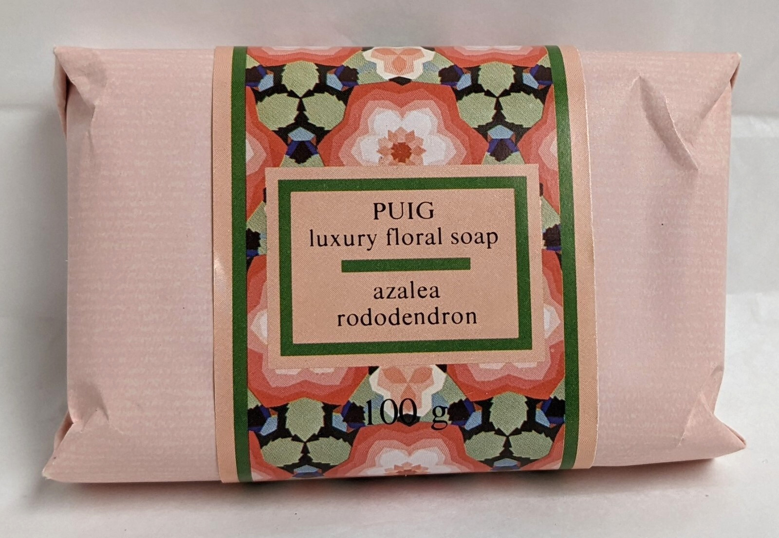 Puig Luxury Floral Bar Soap Azalea Rhododendron Pink Spain 3.5oz 100g NEW