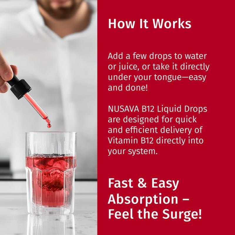 5 In 1 Vitamin B Complex – B6 B1 B12 Liquid Drops 5000mcg – Add 3 Only Pay 2 !