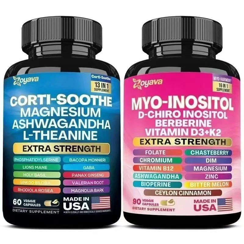 13-in-1 Cortisol & Myo-Inositol Supplement, Stress Support 150 Capsules