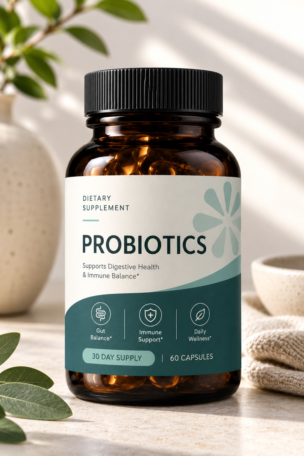 Digestive Enzymes Prebiotic & Probiotics Gas, Constipation & Bloating Relief 120