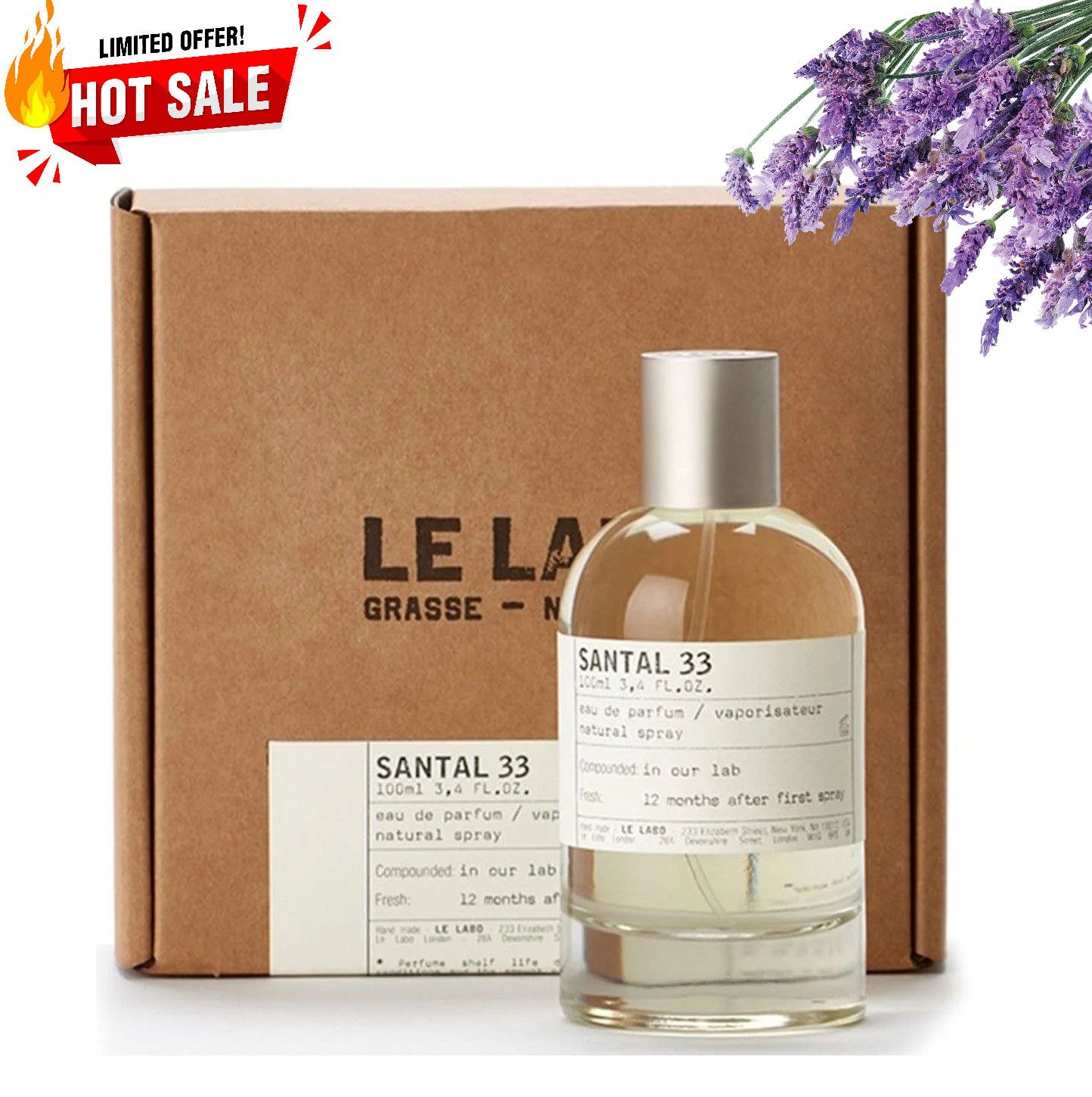 Le Labo Santal 33 3.4 Oz / 100 ML Unisex Eau de Parfum spray New In Box