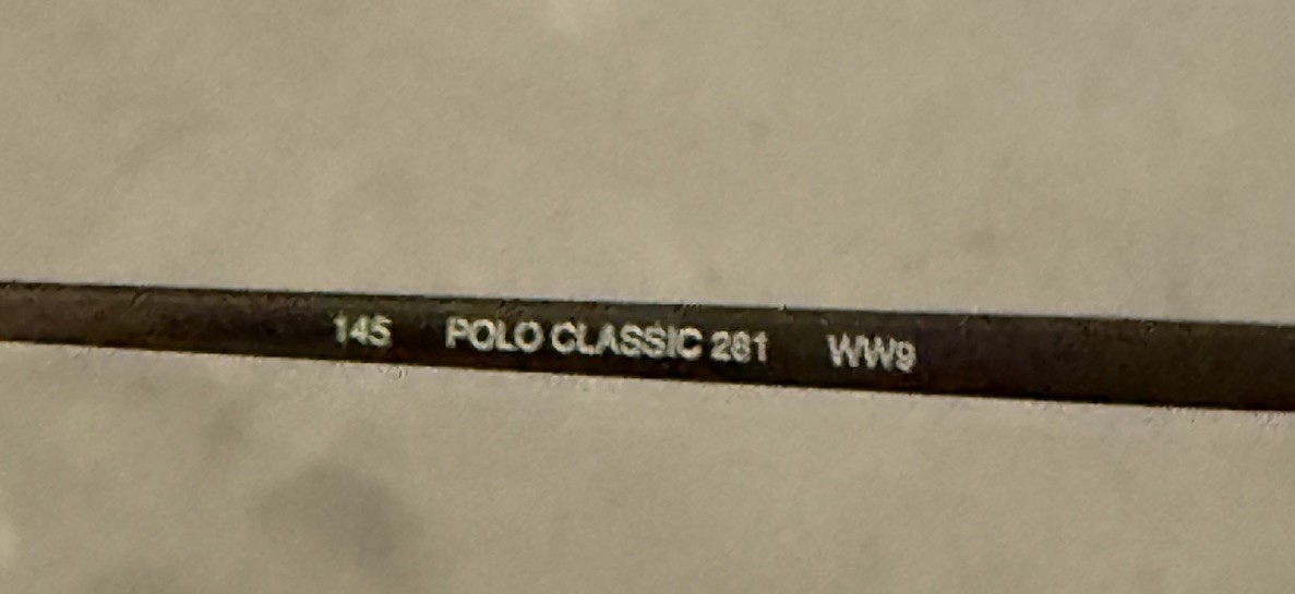 Authentic POLO RALPH LAUREN CLASSIC 281 WW9 EYEGLASSES Eyewear FRAMES TV6 96127