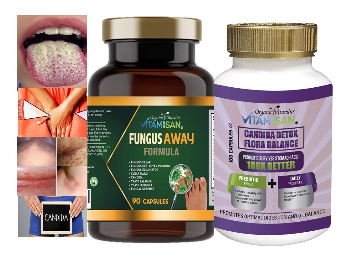 Strength Candida Cleanse Yeast Support cleanser and Detox with Herbs Enzymes 2