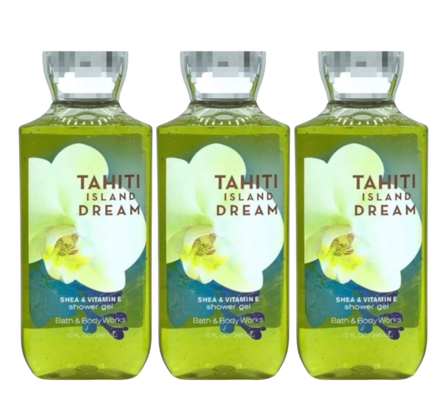 3-PK BATH & BODY WORKS TAHITI ISLAND DREAMS SHOWER GEL BODY WASH VITAMIN E 10OZ